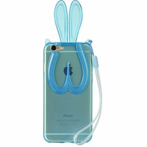 Чехол-накладка для Apple iPhone 6 - зайчик, голубой