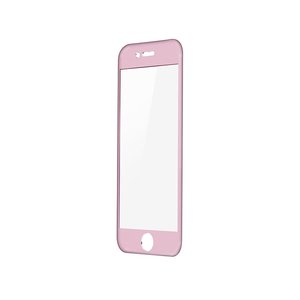 Защитное стекло для Apple iPhone 6/6S - iBacks Full прозрачный + розовый