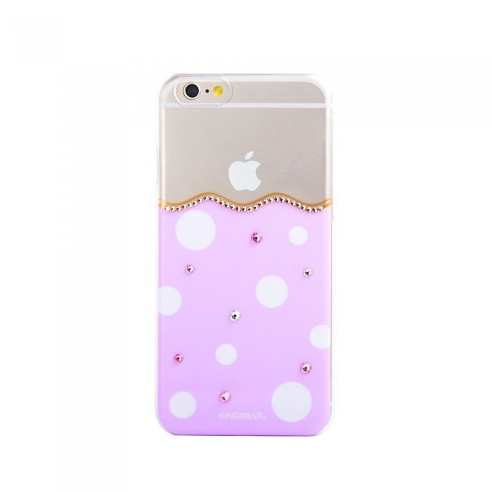 Чехол-накладка для Apple iPhone 6/6S - Kingxbar Polka-Dot фиолетовый
