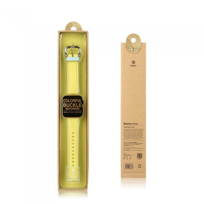 Ремінець Baseus Colorful жовтий + синій для Apple Watch 38/40/41 мм