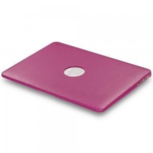Чохол-накладка Apple MacBook Air 13" - Kuzy Leather Hard Case рожевий (Magenta)