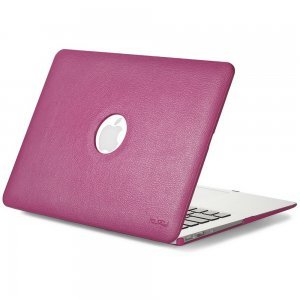 Чохол-накладка Apple MacBook Air 13" - Kuzy Leather Hard Case рожевий (Magenta)