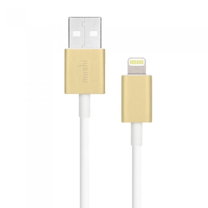 Кабель Lightning для Apple iPhone/iPad/iPod - Moshi Lightning to USB 1м золотистый