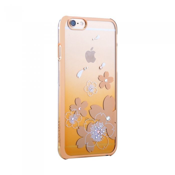 Чехол-накладка для Apple iPhone 6/6S - Kingxbar Flowers золотистый