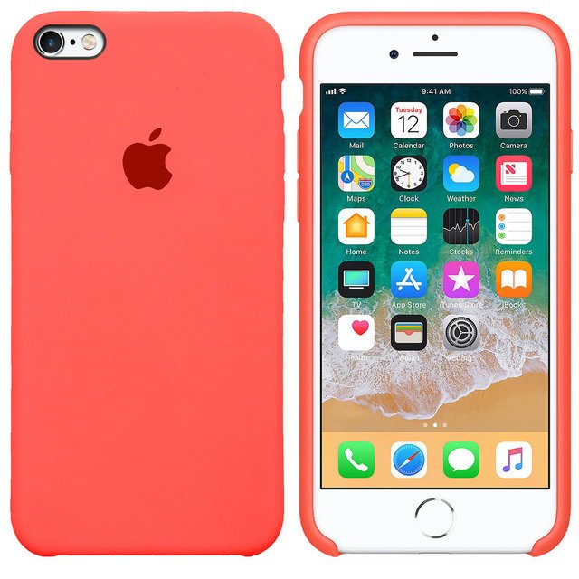 Силиконовый чехол неоновый розовый для iPhone 6/6S
