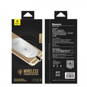 Адаптер для беспроводной зарядки Baseus QI белый для iPhone 5/5S/5C/SE/6/6S/6 Plus/6S Plus/7/7 Plus