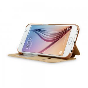 Чохол (книжка) Baseus Terse коричневий Samsung Galaxy S6 Edge