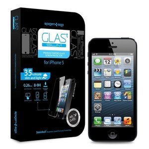 Защитное стекло для Apple iPhone 5/5S - SGP Tempered Glass Slim "Glas T" олеофобное