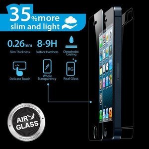 Защитное стекло для Apple iPhone 5/5S - SGP Tempered Glass Slim "Glas T" олеофобное