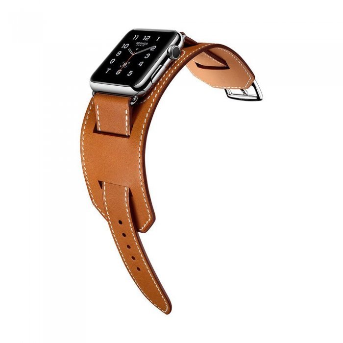 Ремешок Coteetci W10 Hermes коричневый для Apple Watch 42/44/45/49 мм