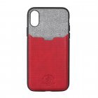 Шкіряний чохол з відділом для карток Polo Tasche червоний для iPhone X/XS