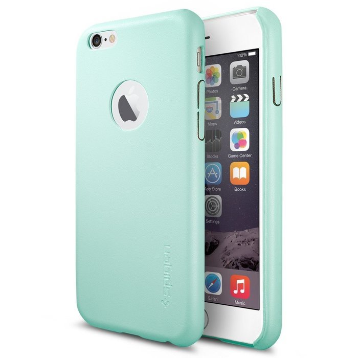 Чехол-накладка для Apple iPhone 6 - SGP Leather Fit зелёный