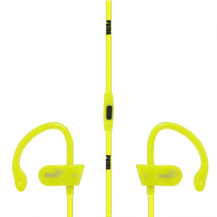 Наушники Puma Sport с микрофоном, желтые