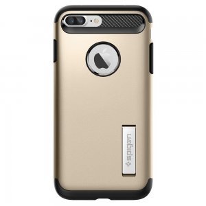 Защитный чехол с подставкой Spigen Slim Armor золотой для iPhone 8 Plus/7 Plus