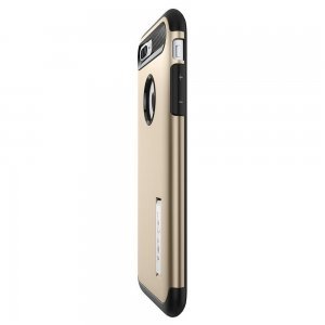 Защитный чехол с подставкой Spigen Slim Armor золотой для iPhone 8 Plus/7 Plus