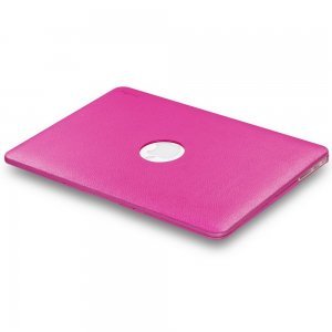 Чохол-накладка Apple MacBook Air 13" - Kuzy Leather Hard Case рожевий (Neon Pink)