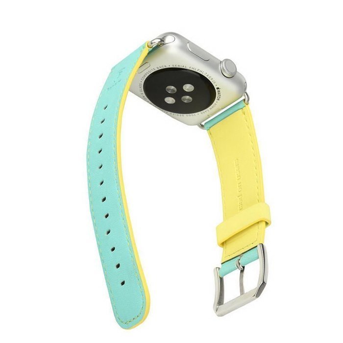 Ремінець Baseus Colorful зелений + жовтий для Apple Watch 42/44/45/49 мм
