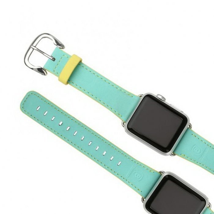 Ремінець Baseus Colorful зелений + жовтий для Apple Watch 42/44/45/49 мм