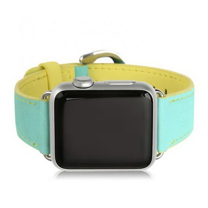 Ремінець Baseus Colorful зелений + жовтий для Apple Watch 42/44/45/49 мм