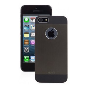 Чехол-накладка для Apple iPhone 5S/5 - Moshi iGlaze Armour Metal чёрный