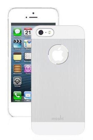 Чехол-накладка для Apple iPhone 5S/5 - Moshi iGlaze Armour Metal серебристый