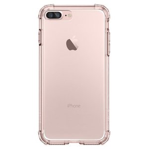 Полупрозрачный чехол Spigen Crystal Shell розовый для iPhone 8 Plus/7 Plus