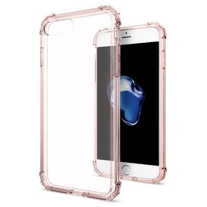 Полупрозрачный чехол Spigen Crystal Shell розовый для iPhone 8 Plus/7 Plus