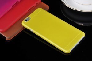 Чехол-накладка для Apple iPhone 6 Plus - Ultrathin Frosted желтый