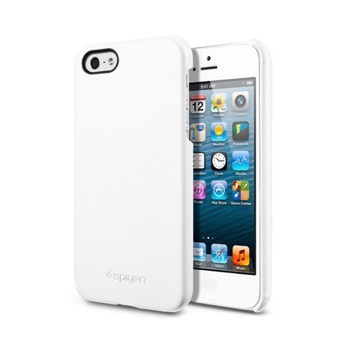Чехол-накладка для Apple iPhone 5S/5 - SGP Genuine Leather Grip белый