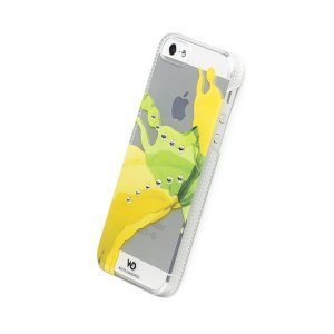 Чохол-накладка White Diamonds Liquids жовтий+зелений для iPhone 5/5S/SE