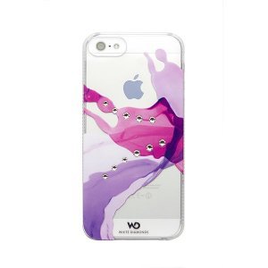 Чехол-накладка для Apple iPhone 5S/5 - White Diamonds Liquids розовый