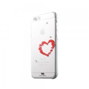 Чехол с рисунком White Diamonds Lipstick Heart прозрачный для iPhone 6/6S