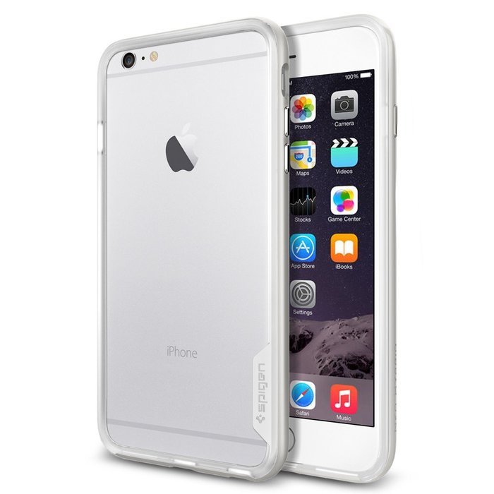 Чехол-бампер для iPhone 6 Plus/6S Plus - Spigen Case Neo Hybrid EX Series серебристый