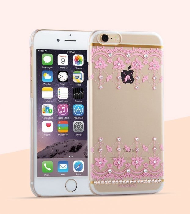 Чехол-накладка для Apple iPhone 6/6S - Kingxbar Roses розовый Чехол-накладка для Apple iPhone 6/6S - Kingxbar Roses розовый