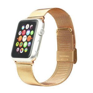 Ремешок iBacks Stainless Steel розовое золото для Apple Watch 42/44/45/49 мм