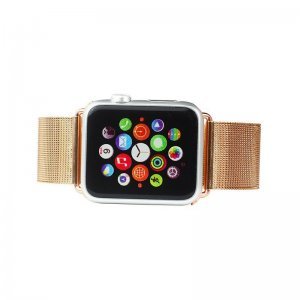 Ремешок для Apple Watch 42/44 мм - iBacks Stainless Steel розовое золото