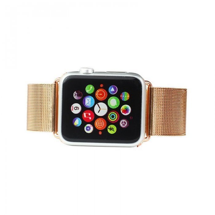 Ремешок для Apple Watch 42/44 мм - iBacks Stainless Steel розовое золото Ремешок для Apple Watch 42/44 мм - iBacks Stainless Steel розовое золото