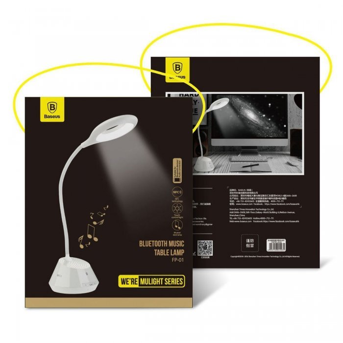 Лампа + Bluetooth спикер Baseus Mulight белая Лампа + Bluetooth спикер Baseus Mulight белая