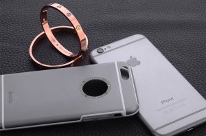Чохол із стразами iBacks Armour Crystal Cartier сірий для iPhone 6/6S