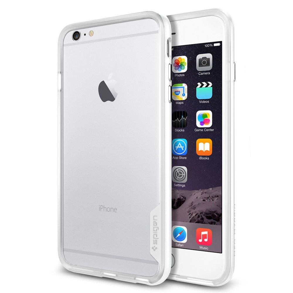 Чехол-бампер для iPhone 6 Plus/6S Plus - Spigen Case Neo Hybrid EX Series белый