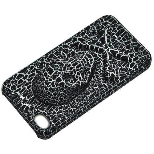 3D чехол Stylish 3D Skull черный для iPhone 4/4S