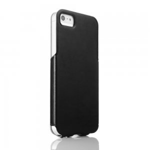 Кожаный флип-чехол New Case Flip черный для iPhone 5/5S/SE