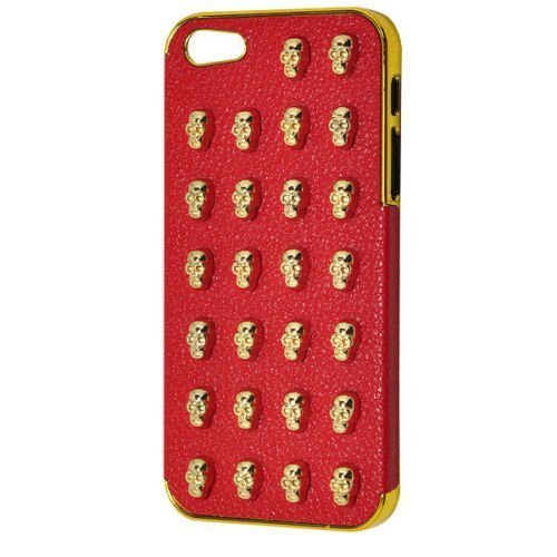 3D чехол 3D Small Skull Pattern красный для iPhone 5/5S/SE