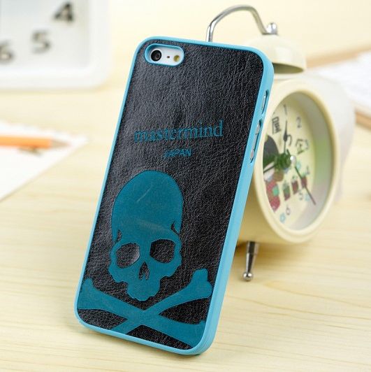 Чехол с рисунком Mastermind Frosted Crossbones голубой + черный для iPhone 5/5S/SE Чехол с рисунком Mastermind Frosted Crossbones голубой + черный для iPhone 5/5S/SE