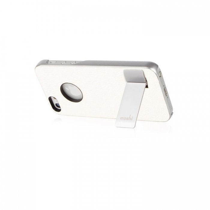 Чехол с подставкой Moshi Ultra-thin белый для iPhone 5/5S/SE