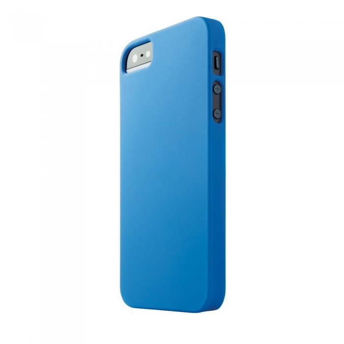 Пластиковый чехол New Case Matte синий для iPhone 5/5S/SE