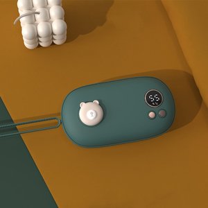 Грелка для рук + дополнительный аккумулятор 3Life Tie Tie Pet зелёная