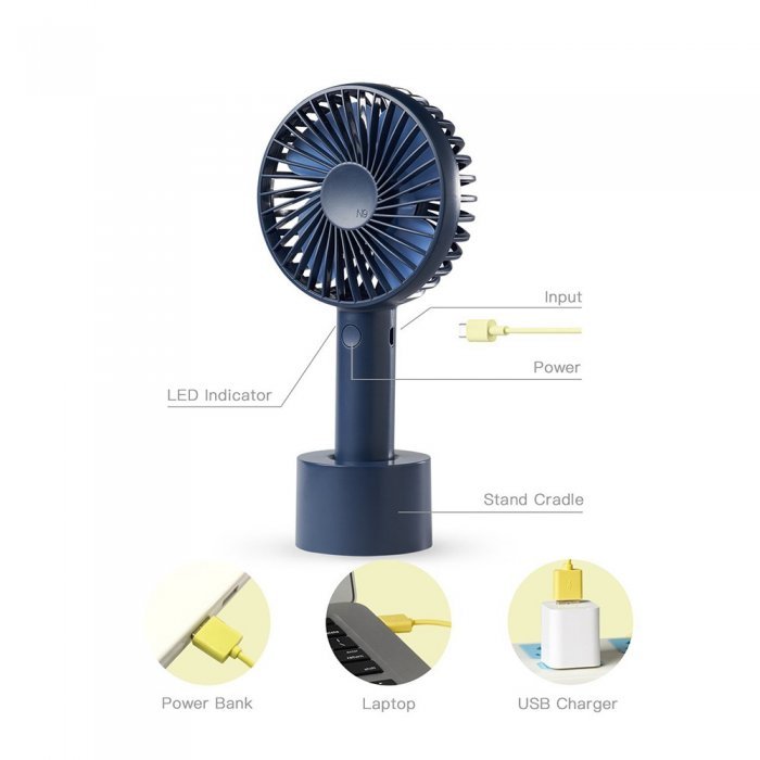 Портативный вентилятор 3Life N9 темно-синий