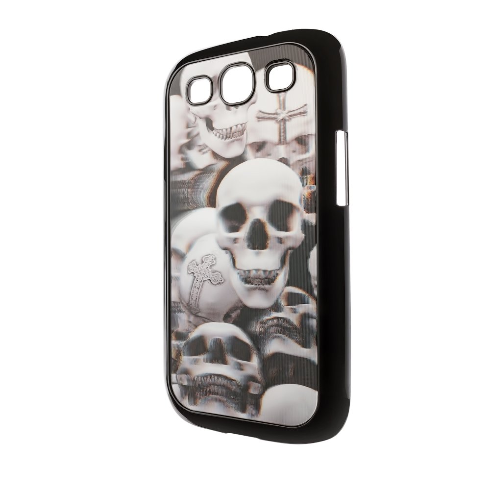 Чехол-накладка для Samsung Galaxy S3 - 3d Effect с рисунком Skulls