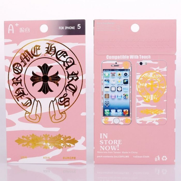Наклейка для Apple iPhone 5/5S - A+ Skin Chrome Hearts розовая Наклейка для Apple iPhone 5/5S - A+ Skin Chrome Hearts розовая